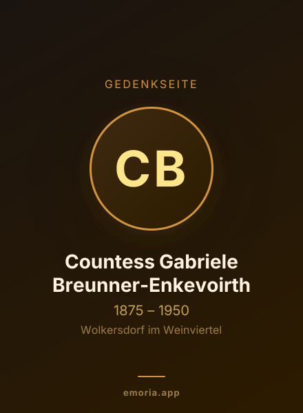 Gedenkportrait von Countess Gabriele Breunner-Enkevoirth