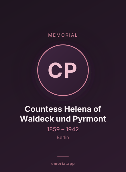 Memorial portrait of Countess Helena of Waldeck und Pyrmont