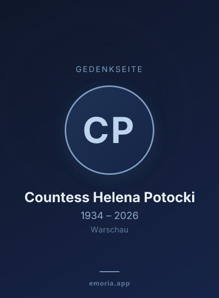Gedenkportrait von Countess Helena Potocki