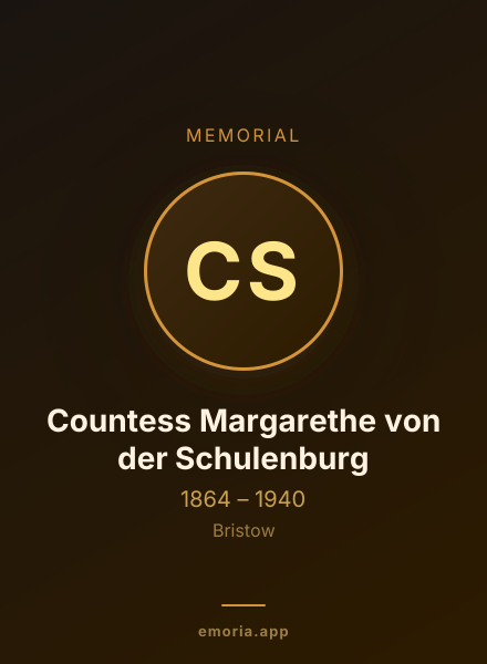 Memorial portrait of Countess Margarethe von der Schulenburg