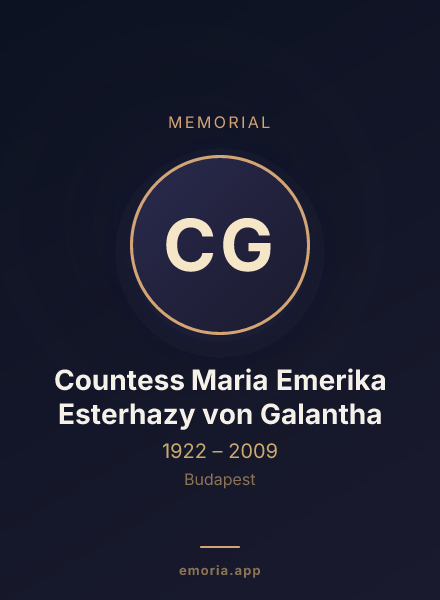 Memorial portrait of Countess Maria Emerika Esterhazy von Galantha