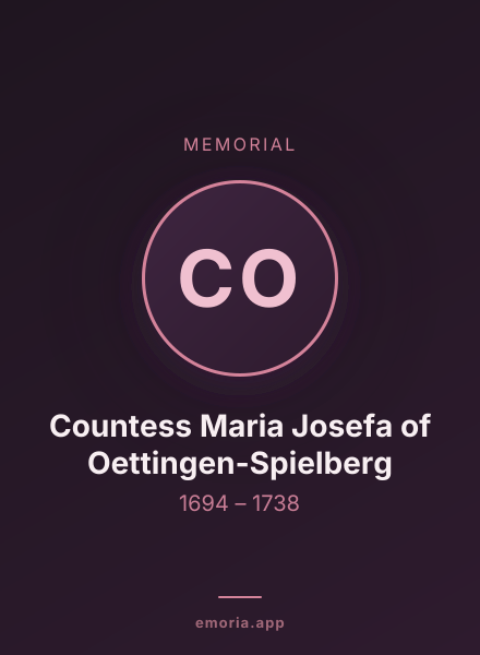 Memorial portrait of Countess Maria Josefa of Oettingen-Spielberg