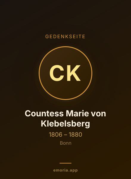 Gedenkportrait von Countess Marie von Klebelsberg