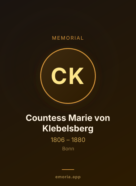 Memorial portrait of Countess Marie von Klebelsberg