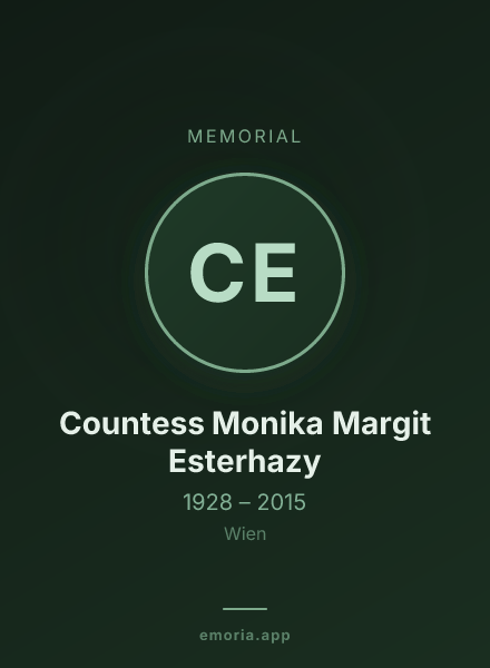 Memorial portrait of Countess Monika Margit Esterhazy
