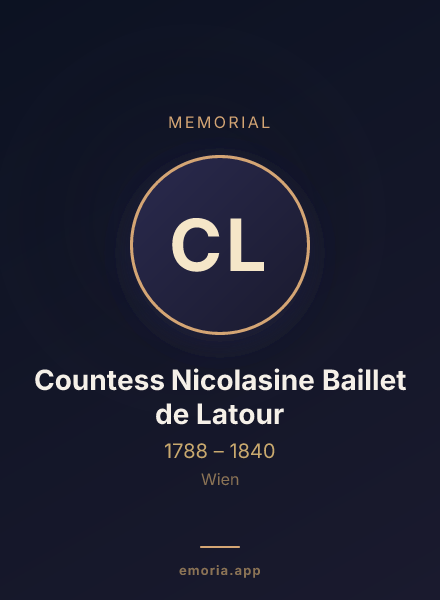 Memorial portrait of Countess Nicolasine Baillet de Latour
