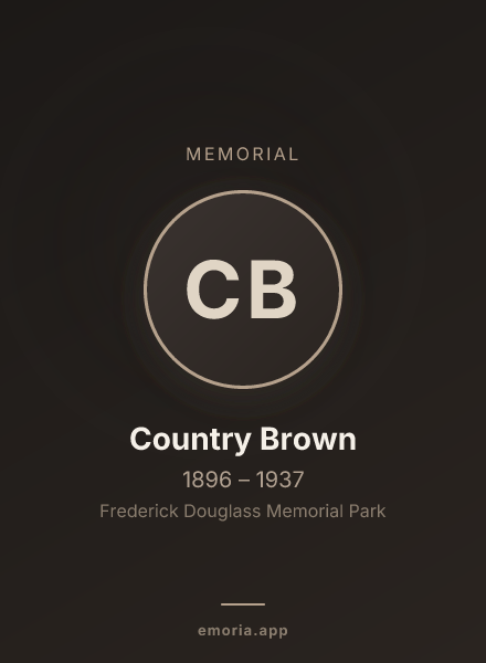 Memorial portrait of Country Brown