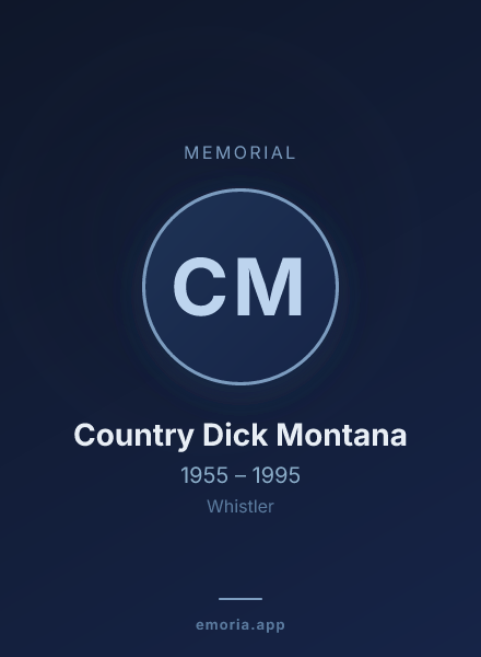 Memorial portrait of Country Dick Montana