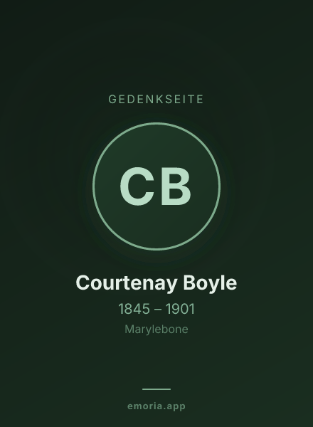 Gedenkportrait von Courtenay Boyle
