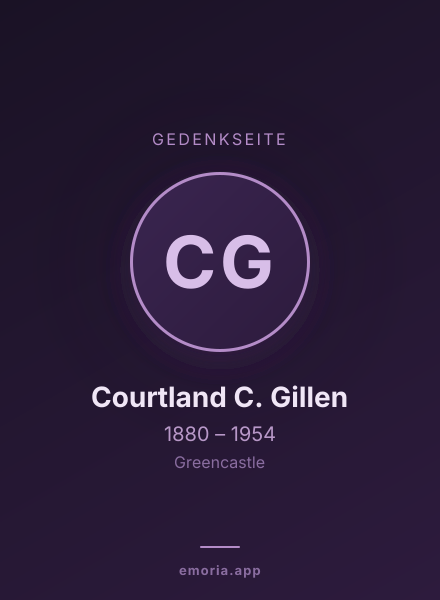 Gedenkportrait von Courtland C. Gillen
