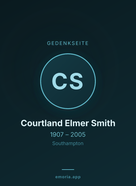 Gedenkportrait von Courtland Elmer Smith