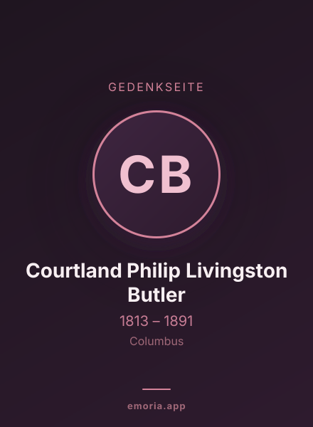 Gedenkportrait von Courtland Philip Livingston Butler