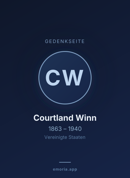 Gedenkportrait von Courtland Winn