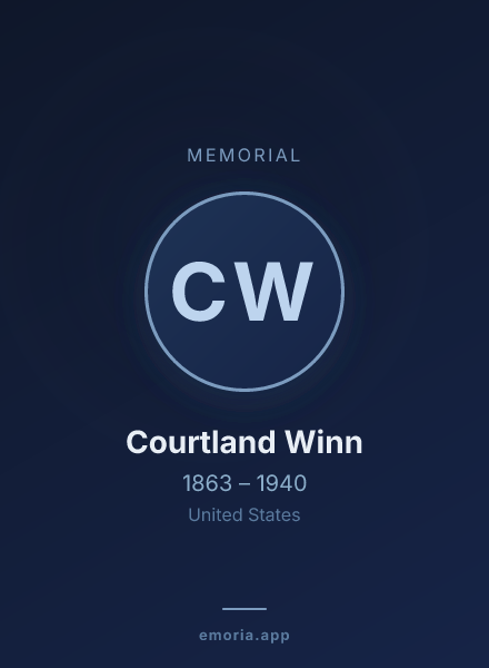 Memorial portrait of Courtland Winn