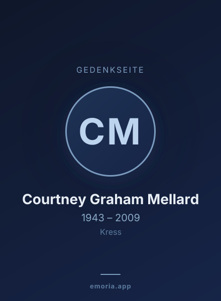 Gedenkportrait von Courtney Graham Mellard