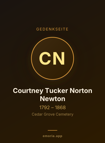 Gedenkportrait von Courtney Tucker Norton Newton