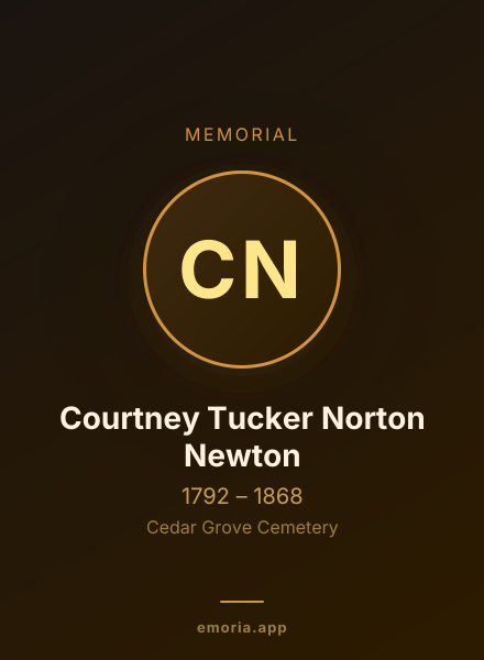 Memorial portrait of Courtney Tucker Norton Newton