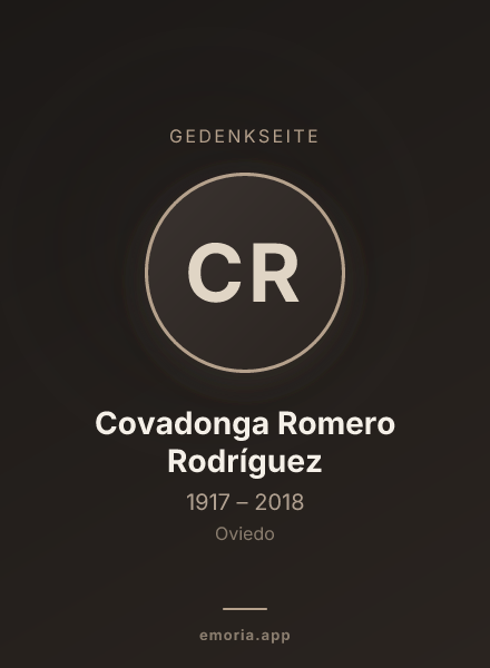 Gedenkportrait von Covadonga Romero Rodríguez