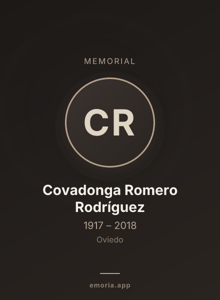 Memorial portrait of Covadonga Romero Rodríguez