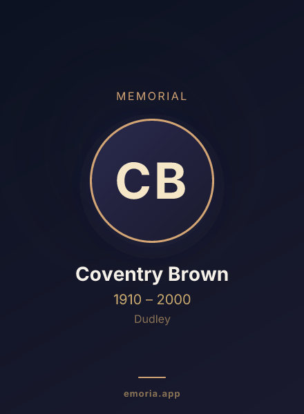 Memorial portrait of Coventry Brown