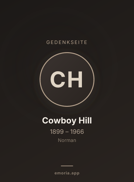 Gedenkportrait von Cowboy Hill