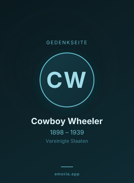 Gedenkportrait von Cowboy Wheeler