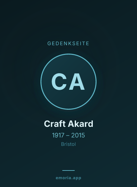 Gedenkportrait von Craft Akard