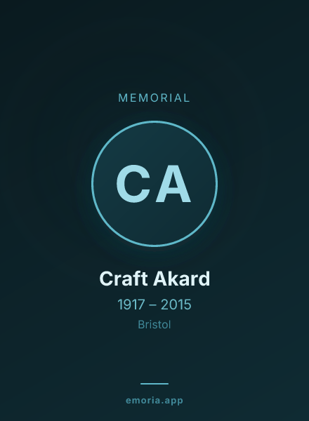 Memorial portrait of Craft Akard