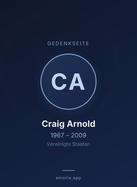 Gedenkportrait von Craig Arnold