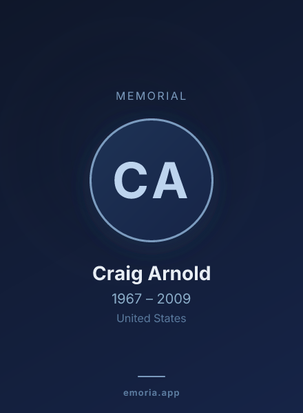 Memorial portrait of Craig Arnold