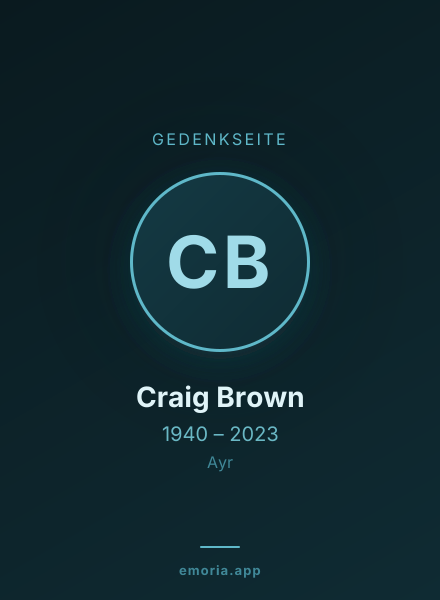 Gedenkportrait von Craig Brown
