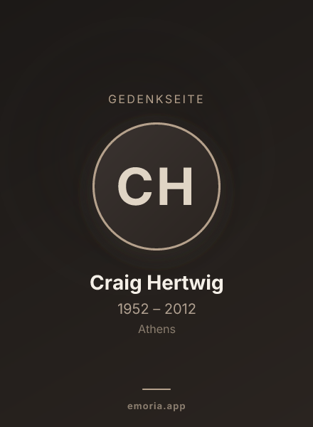 Gedenkportrait von Craig Hertwig