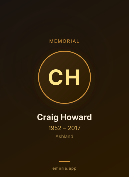 Memorial portrait of Craig Howard