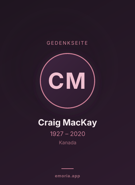 Gedenkportrait von Craig MacKay