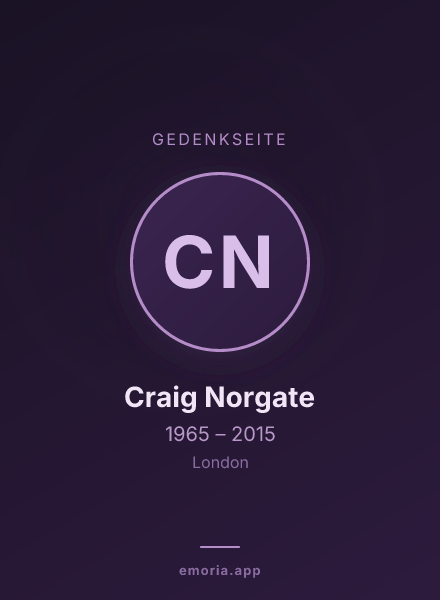 Gedenkportrait von Craig Norgate