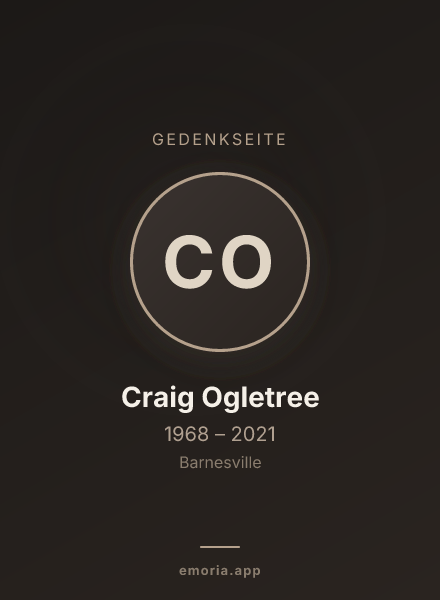 Gedenkportrait von Craig Ogletree