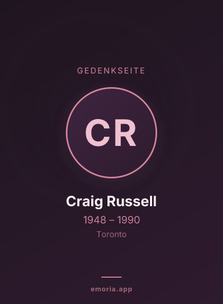 Gedenkportrait von Craig Russell