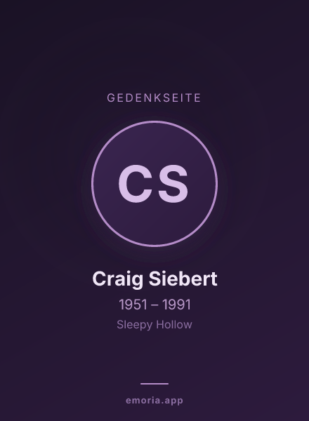 Gedenkportrait von Craig Siebert