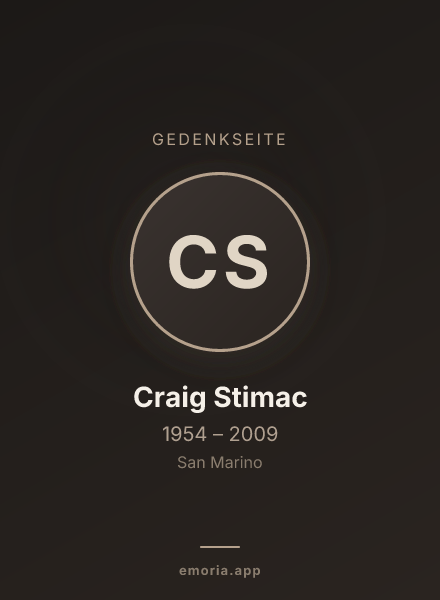 Gedenkportrait von Craig Stimac