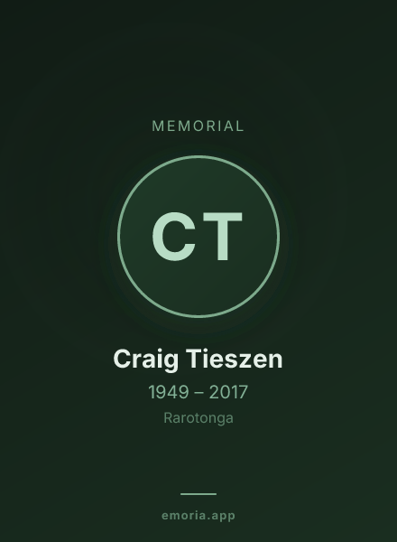 Memorial portrait of Craig Tieszen