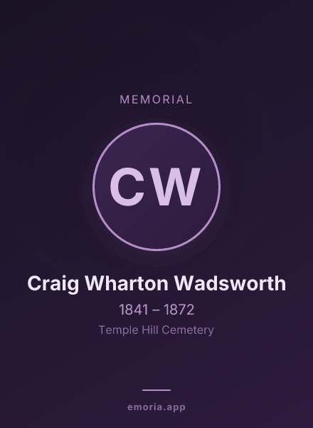 Memorial portrait of Craig Wharton Wadsworth