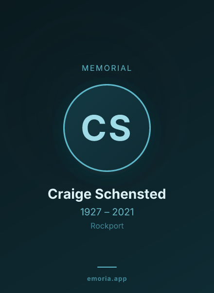 Memorial portrait of Craige Schensted