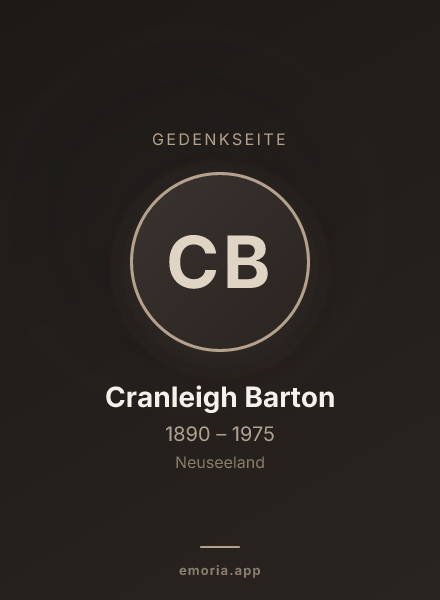 Gedenkportrait von Cranleigh Barton
