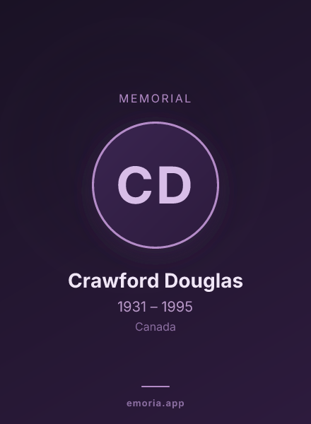 Memorial portrait of Crawford Douglas