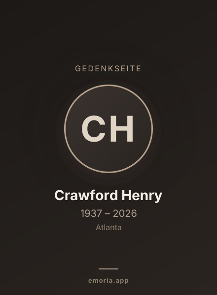 Gedenkportrait von Crawford Henry