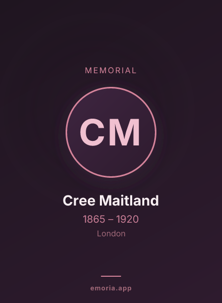 Memorial portrait of Cree Maitland