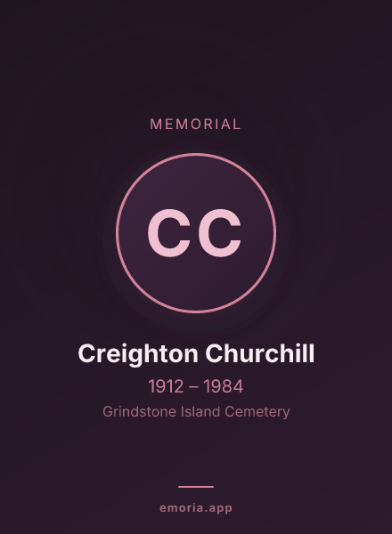 Memorial portrait of Creighton Churchill