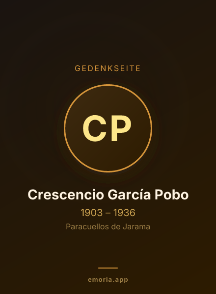 Gedenkportrait von Crescencio García Pobo