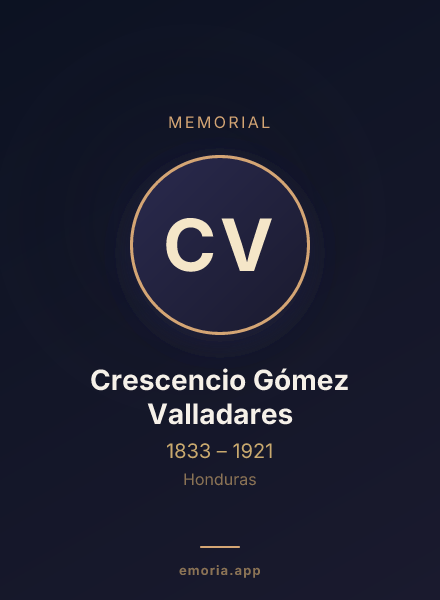 Memorial portrait of Crescencio Gómez Valladares