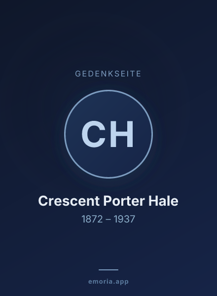 Gedenkportrait von Crescent Porter Hale
